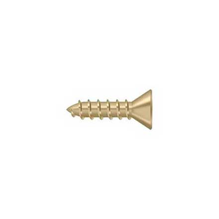 Deltana [SCWS1075U4] Steel Wood Screw - #10 x 3/4&quot; - Flat Head - Phillips - Brushed Brass Finish