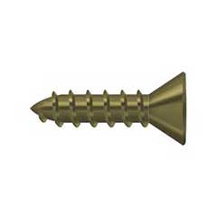 Deltana [SCWS1075U5] Steel Wood Screw - #10 x 3/4&quot; - Flat Head - Phillips - Antique Brass Finish