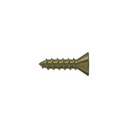 Deltana [SCWS1075U5] Steel Wood Screw - #10 x 3/4&quot; - Flat Head - Phillips - Antique Brass Finish