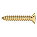 Deltana [SCWB12125CR003] Solid Brass Wood Screw - #12 x 1 1/4" - Flat Head - Phillips - Polished Brass (PVD) Finish