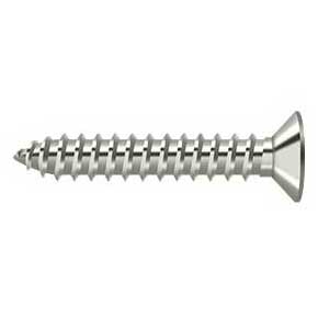 Deltana [SCWB12125U14] Solid Brass Wood Screw - #12 x 1 1/4" - Flat Head - Phillips - Polished NIckel Finish