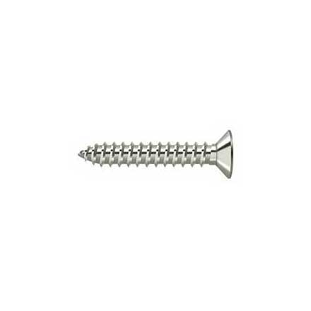 Deltana [SCWB12125U14] Solid Brass Wood Screw - #12 x 1 1/4&quot; - Flat Head - Phillips - Polished NIckel Finish