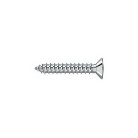 Deltana [SCWB12125U26] Solid Brass Wood Screw - #12 x 1 1/4" - Flat Head - Phillips - Polished Chrome Finish