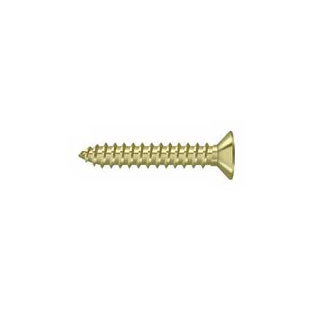 Deltana [SCWB12125U3-UNL] Solid Brass Wood Screw - #12 x 1 1/4&quot; - Flat Head - Phillips - Polished Brass (Unlacquered) Finish