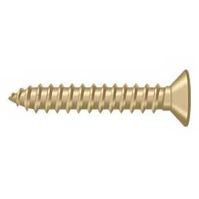 Deltana [SCWB12125U4] Solid Brass Wood Screw - #12 x 1 1/4" - Flat Head - Phillips - Brushed Brass Finish