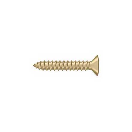 Deltana [SCWB12125U4] Solid Brass Wood Screw - #12 x 1 1/4&quot; - Flat Head - Phillips - Brushed Brass Finish