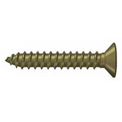 Deltana [SCWB12125U5] Solid Brass Wood Screw - #12 x 1 1/4&quot; - Flat Head - Phillips - Antique Brass Finish