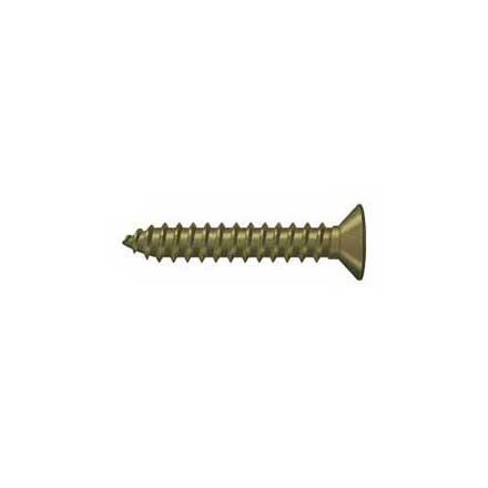 Deltana [SCWB12125U5] Solid Brass Wood Screw - #12 x 1 1/4&quot; - Flat Head - Phillips - Antique Brass Finish