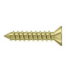Deltana [SCWS12125U3] Steel Wood Screw - #12 x 1 1/4&quot; - Flat Head - Phillips - Polished Brass Finish