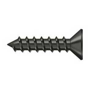Deltana [SCWS1210U10B] Steel Wood Screw - #12 x 1" - Flat Head - Phillips - Oil Rubbed Bronze Finish
