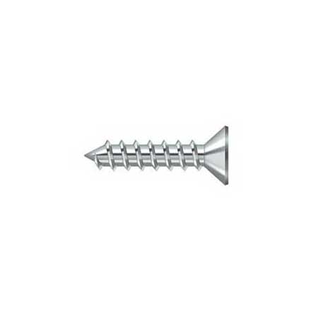 Deltana [SCWS1210U26] Steel Wood Screw - #12 x 1" - Flat Head - Phillips - Polished Chrome Finish