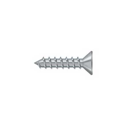 Deltana [SCWS1210U26D] Steel Wood Screw - #12 x 1&quot; - Flat Head - Phillips - Brushed Chrome Finish