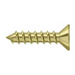 Deltana [SCWS1210U3] Steel Wood Screw - #12 x 1" - Flat Head - Phillips - Polished Brass Finish