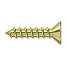 Deltana [SCWS1210U3] Steel Wood Screw - #12 x 1" - Flat Head - Phillips - Polished Brass Finish