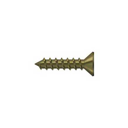 Deltana [SCWS1210U5] Steel Wood Screw - #12 x 1&quot; - Flat Head - Phillips - Antique Brass Finish