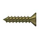 Deltana [SCWS1210U5] Steel Wood Screw - #12 x 1&quot; - Flat Head - Phillips - Antique Brass Finish