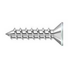 Deltana [SCWS1210USP] Steel Wood Screw - #12 x 1" - Flat Head - Phillips - Prime Coat White Finish