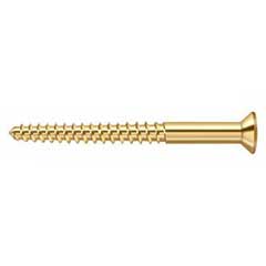 Deltana [SCWB1225CR003] Solid Brass Wood Screw - #12 x 2 1/2&quot; - Flat Head - Phillips - Polished Brass (PVD) Finish