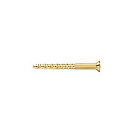 Deltana [SCWB1225CR003] Solid Brass Wood Screw - #12 x 2 1/2&quot; - Flat Head - Phillips - Polished Brass (PVD) Finish