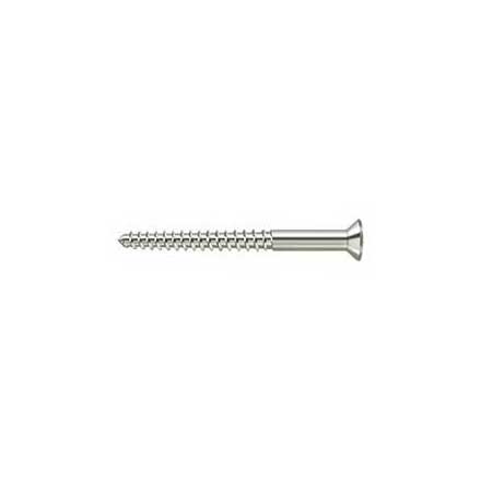 Deltana [SCWB1225U14] Solid Brass Wood Screw - #12 x 2 1/2&quot; - Flat Head - Phillips - Polished Nickel Finish