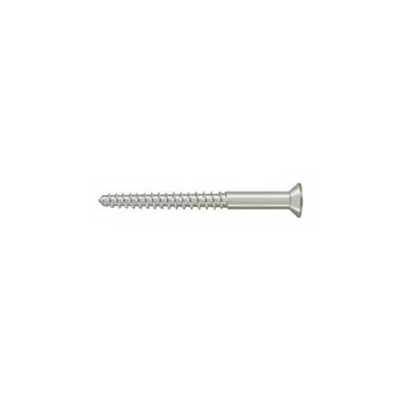 Deltana [SCWB1225U15] Solid Brass Wood Screw - #12 x 2 1/2&quot; - Flat Head - Phillips - Brushed Nickel Finish