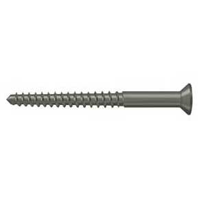 Deltana [SCWB1225U15A] Solid Brass Wood Screw - #12 x 2 1/2" - Flat Head - Phillips - Antique Nickel Finish