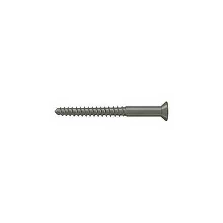 Deltana [SCWB1225U15A] Solid Brass Wood Screw - #12 x 2 1/2&quot; - Flat Head - Phillips - Antique Nickel Finish