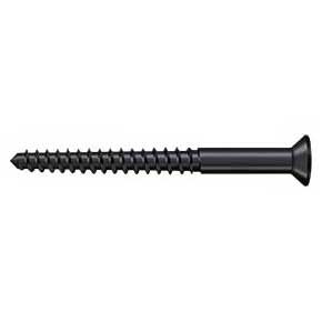 Deltana [SCWB1225U19] Solid Brass Wood Screw - #12 x 2 1/2" - Flat Head - Phillips - Paint Black Finish