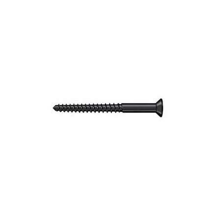 Deltana [SCWB1225U19] Solid Brass Wood Screw - #12 x 2 1/2&quot; - Flat Head - Phillips - Paint Black Finish