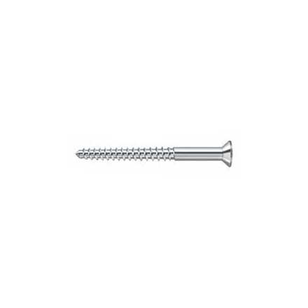 Deltana [SCWB1225U26] Solid Brass Wood Screw - #12 x 2 1/2&quot; - Flat Head - Phillips - Polished Chrome Finish