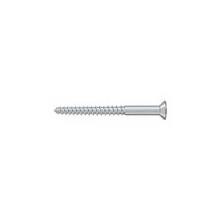 Deltana [SCWB1225U26D] Solid Brass Wood Screw - #12 x 2 1/2" - Flat Head - Phillips - Brushed Chrome Finish