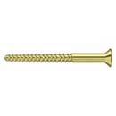 Deltana [SCWB1225U3] Solid Brass Wood Screw - #12 x 2 1/2&quot; - Flat Head - Phillips - Polished Brass Finish