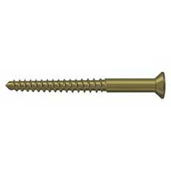 Deltana [SCWB1225U5] Solid Brass Wood Screw - #12 x 2 1/2&quot; - Flat Head - Phillips - Antique Brass Finish
