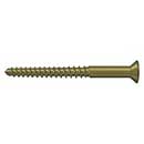 Deltana [SCWB1225U5] Solid Brass Wood Screw - #12 x 2 1/2&quot; - Flat Head - Phillips - Antique Brass Finish