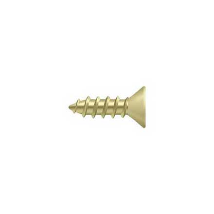 Deltana [SCWS1275U3] Steel Wood Screw - #12 x 3/4&quot; - Flat Head - Phillips - Polished Brass Finish