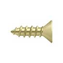 Deltana [SCWS1275U3] Steel Wood Screw - #12 x 3/4&quot; - Flat Head - Phillips - Polished Brass Finish