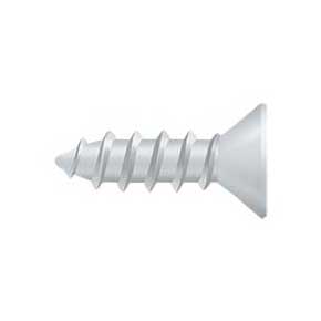 Deltana [SCWS1275USPW] Steel Wood Screw - #12 x 3/4" - Flat Head - Phillips - Prime Coat White Finish