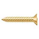Deltana [SCWB14125CR003] Solid Brass Wood Screw - #14 x 1 1/4" - Flat Head - Phillips - Polished Brass (PVD) Finish