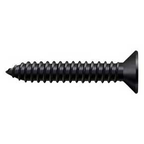 Deltana [SCWB14125U19] Solid Brass Wood Screw - #14 x 1 1/4" - Flat Head - Phillips - Paint Black Finish