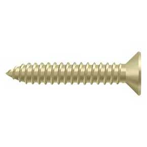 Deltana [SCWB14125U3-UNL] Solid Brass Wood Screw - #14 x 1 1/4" - Flat Head - Phillips - Polished Brass (Unlacquered) Finish