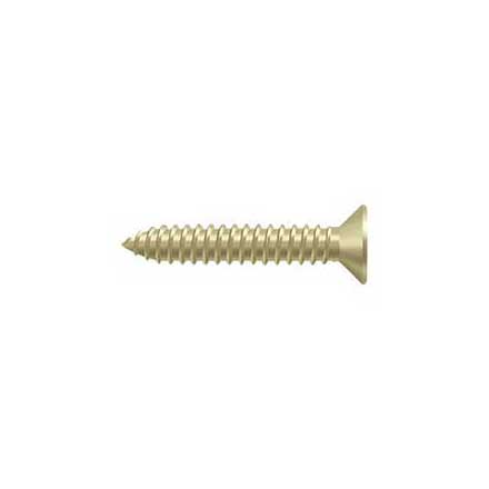 Deltana [SCWB14125U3-UNL] Solid Brass Wood Screw - #14 x 1 1/4&quot; - Flat Head - Phillips - Polished Brass (Unlacquered) Finish