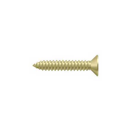 Deltana [SCWB14125U3] Solid Brass Wood Screw - #14 x 1 1/4&quot; - Flat Head - Phillips - Polished Brass Finish