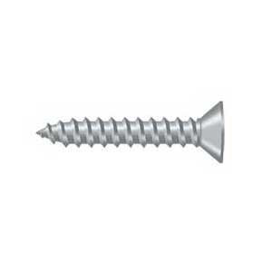 Deltana [SCWB775U26D] Solid Brass Wood Screw - #7 x 3/4" - Flat Head - Phillips - Brushed Chrome Finish