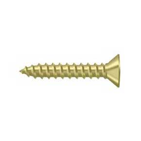 Deltana [SCWB775U3] Solid Brass Wood Screw - #7 x 3/4" - Flat Head - Phillips - Polished Brass Finish