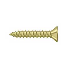 Deltana [SCWB775U3] Solid Brass Wood Screw - #7 x 3/4&quot; - Flat Head - Phillips - Polished Brass Finish