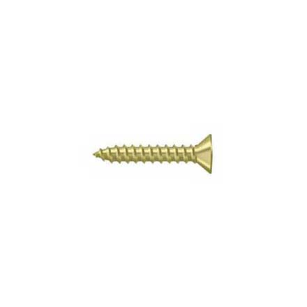 Deltana [SCWB775U3] Solid Brass Wood Screw - #7 x 3/4&quot; - Flat Head - Phillips - Polished Brass Finish