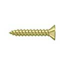 Deltana [SCWB775U3] Solid Brass Wood Screw - #7 x 3/4" - Flat Head - Phillips - Polished Brass Finish