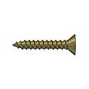 Deltana [SCWB775U5] Solid Brass Wood Screw - #7 x 3/4&quot; - Flat Head - Phillips - Antique Brass Finish