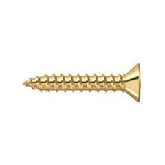 Deltana [SCWB775CR003] Solid Brass Wood Screw - #7 x 3/4&quot; - Flat Head - Phillips - Polished Brass (PVD) Finish