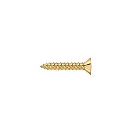 Deltana [SCWB775CR003] Solid Brass Wood Screw - #7 x 3/4&quot; - Flat Head - Phillips - Polished Brass (PVD) Finish